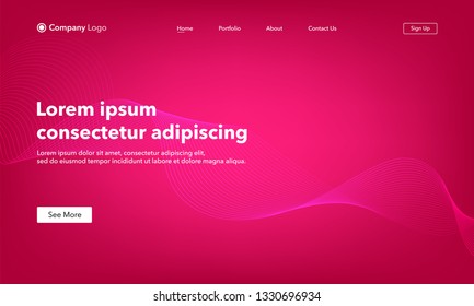 Asbtract background website Landing Page. Template for websites, or apps. Modern design. Abstract vector style.