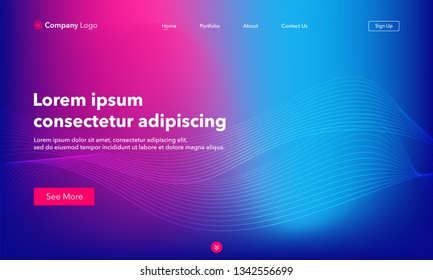 Asbtract background website Landing Page. Template for websites, or apps. Modern design. Abstract vector style.