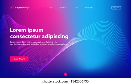 Asbtract background website Landing Page. Template for websites, or apps. Modern design. Abstract vector style.