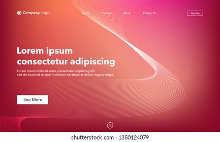 Asbtract background website Landing Page. Template for websites, or apps. Modern design. Abstract vector style.