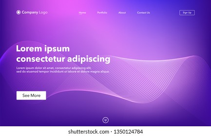 Asbtract background website Landing Page. Template for websites, or apps. Modern design. Abstract vector style.