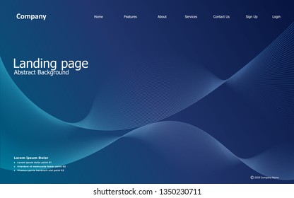 Asbtract background website Landing Page. Template for websites, or apps. Modern design. Abstract vector style. - Vector
