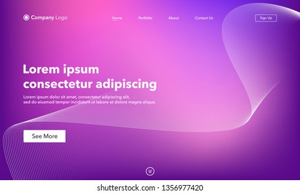 Asbtract background website Landing Page. Template for websites, or apps. Modern design. Abstract vector style.