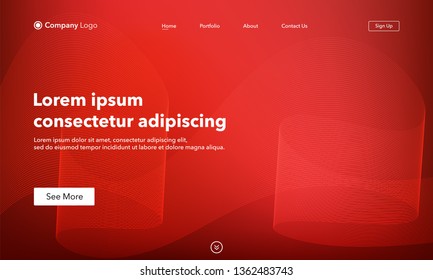 Asbtract background website Landing Page. Template for websites, or apps. Modern design. Abstract vector style.