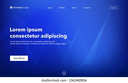 Asbtract background website Landing Page. Template for websites, or apps. Modern design. Abstract vector style.