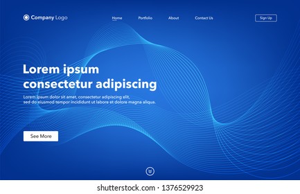 Asbtract background website Landing Page. Template for websites, or apps. Modern design. Abstract vector style.