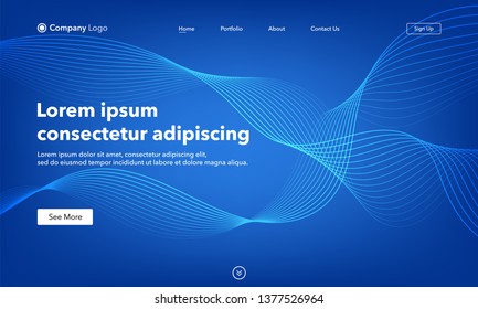 Asbtract background website Landing Page. Template for websites, or apps. Modern design. Abstract vector style.