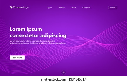 Asbtract background website Landing Page. Template for websites, or apps. Modern design. Abstract vector style.
