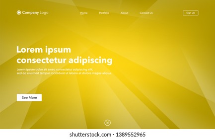 Asbtract background website Landing Page. Template for websites, or apps. Yellow. Modern design. Abstract vector style.