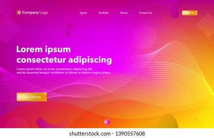 Asbtract background website Landing Page. Template for websites, or apps. Modern design. Abstract vector style.