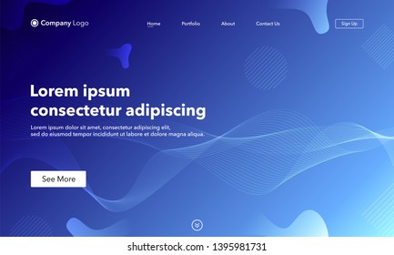 Asbtract background website Landing Page. Template for websites, or apps. Modern design. Abstract vector style.