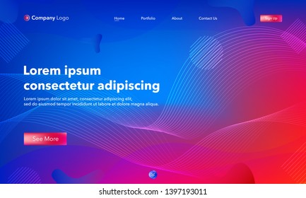 Asbtract background website Landing Page. Template for websites, or apps. Modern design. Abstract vector style.