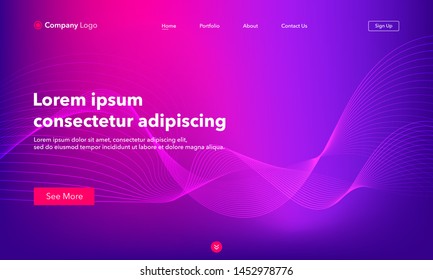 Asbtract background website Landing Page. Template for websites, or apps. Modern design. Abstract vector style.