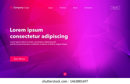 Asbtract background website Landing Page. Template for websites, or apps. Modern design. Abstract vector style.