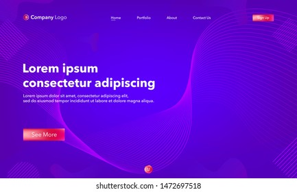 Asbtract background website Landing Page. Template for websites, or apps. Modern design.Blue. Abstract vector style.