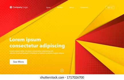 Asbtract background website Landing Page. Template for websites, or apps. Modern design. Abstract vector style.