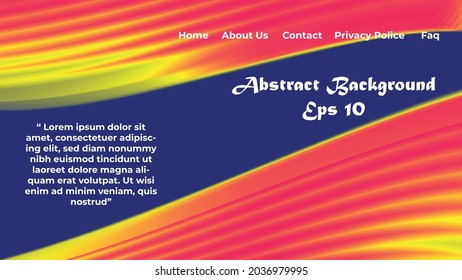 Asbtract background website Landing Page. Template for websites, or apps. Modern design. Abstract vector style.