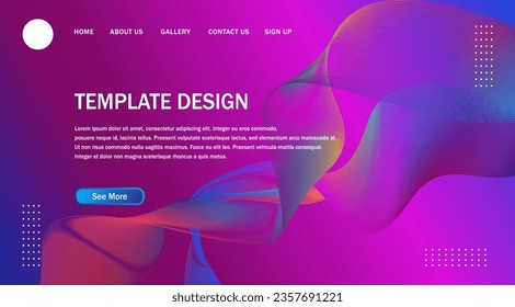 Asbtract background website Landing Page. Template for websites, or apps. Modern design. Abstract vector style.