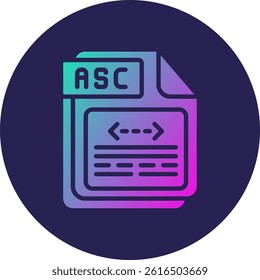 ASC Glyph Circle Gradient Icon