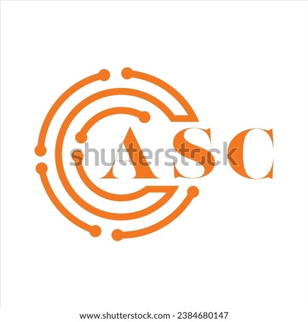 ASC letter design. ASC letter technology logo design on white background. ASC Monogram logo design for entrepreneur and business.
