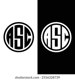 ASC Letter Initial Logo Design Vector Illustration Stock Vector.