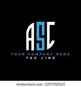 ASC letter logo creative design with vector graphic, Abc simple and modern logo design. Pro Vector