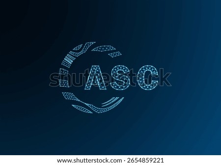 ASC low poly letter logo vector design. ASC lower poly logo design. ASC unique low poly logo design.
