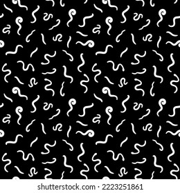 Ascariasis Parasites vector concept Seamless minimal pattern or background