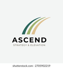 Ascend Vector Abstractas Diseño de Logo para Negocios e Identidad Corporativa