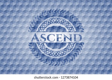 Ascend blue polygonal badge.