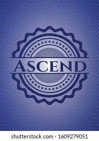 Ascend with denim texture. Vector Illustration. Detailed.