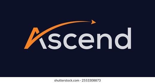 ascend logo design wordmark, typography font text vector