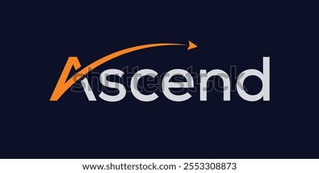 ascend logo design wordmark, typography font text vector