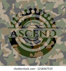 Ascend on camouflage texture