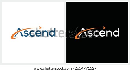 ascend typography text logo design wordmark