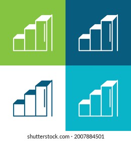 Ascendant Bars Graphic Flat four color minimal icon set