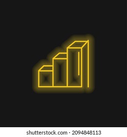 Ascendant Bars Graphic yellow glowing neon icon