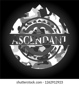 Ascendant grey camouflaged emblem