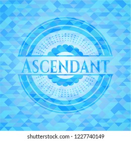 Ascendant light blue emblem with triangle mosaic background
