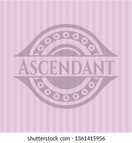 Ascendant pink emblem. Vintage.