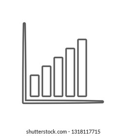 ascending chart icon. Element of Finance for mobile concept and web apps icon. Outline, thin line icon for website design and development, app development