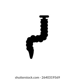 Ascending colon vertical tube anatomy icon