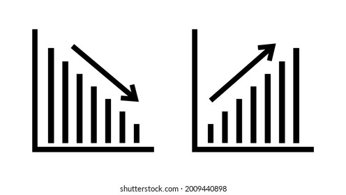 ascending and descending graph on a white background