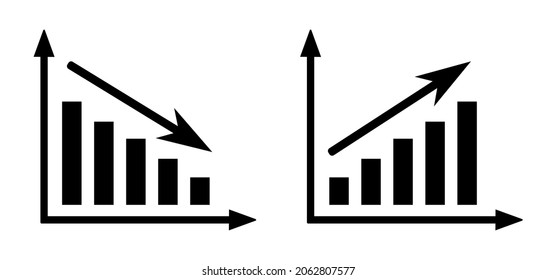 ascending and descending graph on a white background