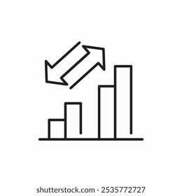 ascending and descending icon sign vector