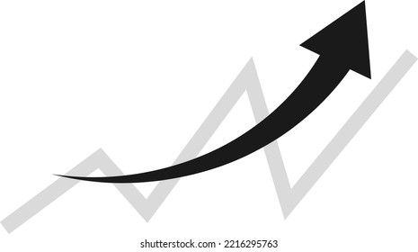 Ascending image illustration of a line graph