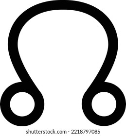 Ascending Lunar Node astrology symbol minimal with no background.