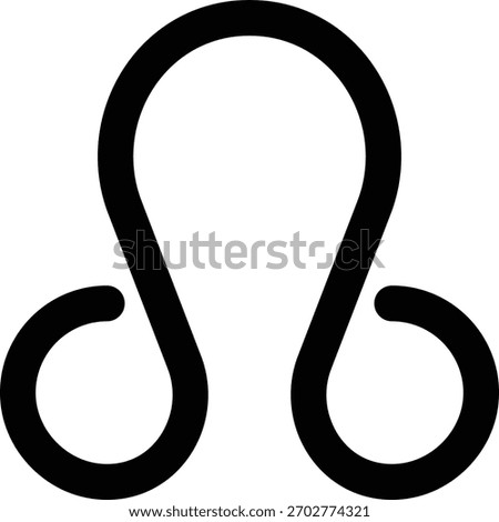 Ascending, Node, Lunar Outline Icon