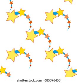 Ascending star as seamless vector pattern