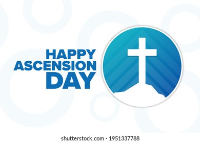 Ascension Day. Holiday concept. Template for background, banner, card, poster with text inscription. Vector EPS10 illustration